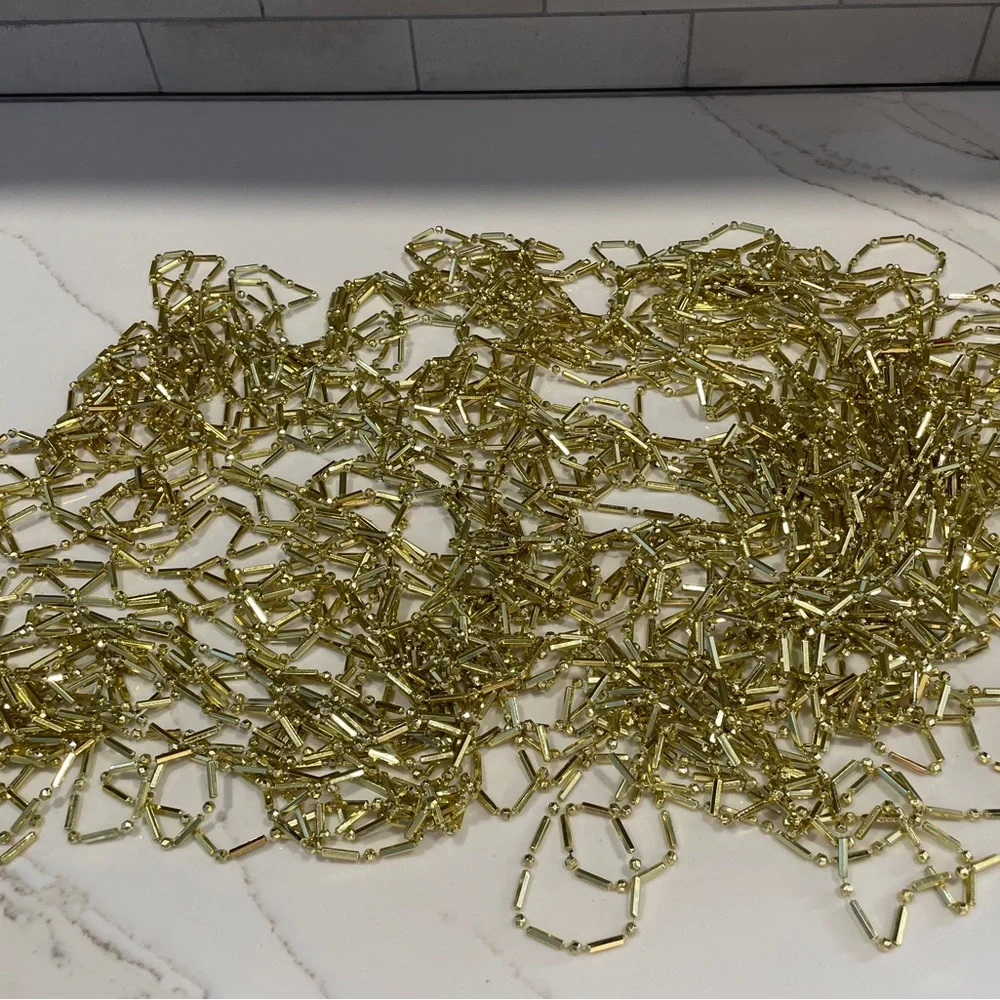 Gold Colored Bead Garland